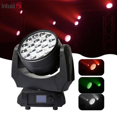 19x15w Rgbw 4in1 Led Moving Head Zoom Wash Stage Lighting Beam Led Moving Head Light