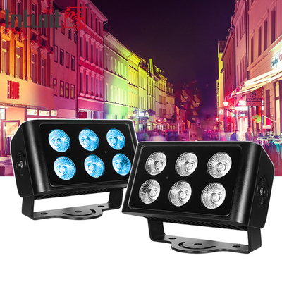 Outdoor Colorful Light 6X5W Led Wall Wash Light Outdoor Garden Led Wash Rgbw Dmx Led Flood Light