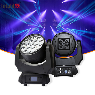 Moving Head Lights 19x15W Zoom DJ Lights RGBW LED Beam Wash Lighting Effect Stage Light For Rave Activity Disco Events Show KTV