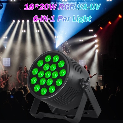 18x20 Waterproof DMX Led Par Can RGBWA UV for Outdoor Theater Wedding Concert Show Events