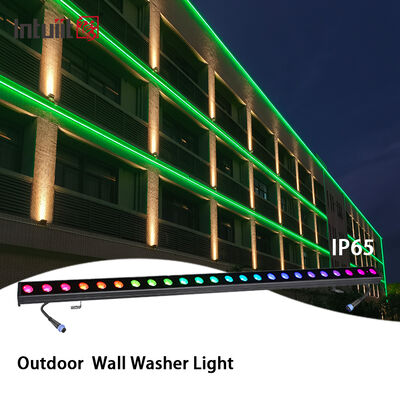 Outdoor IP65 LED Wall Washer Light RGBW 24*2W 4-in-1 DMX512 Linear Stage Lighting Bar for Architectural Landscape Building Outdoor Decor