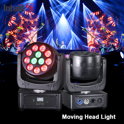 Hot Sale 12pcs 8W RGBW 4in1 Mini LED Beam Wash Moving Head Light DMX Control Sound Active Stage Lamp for Nightclub KTV